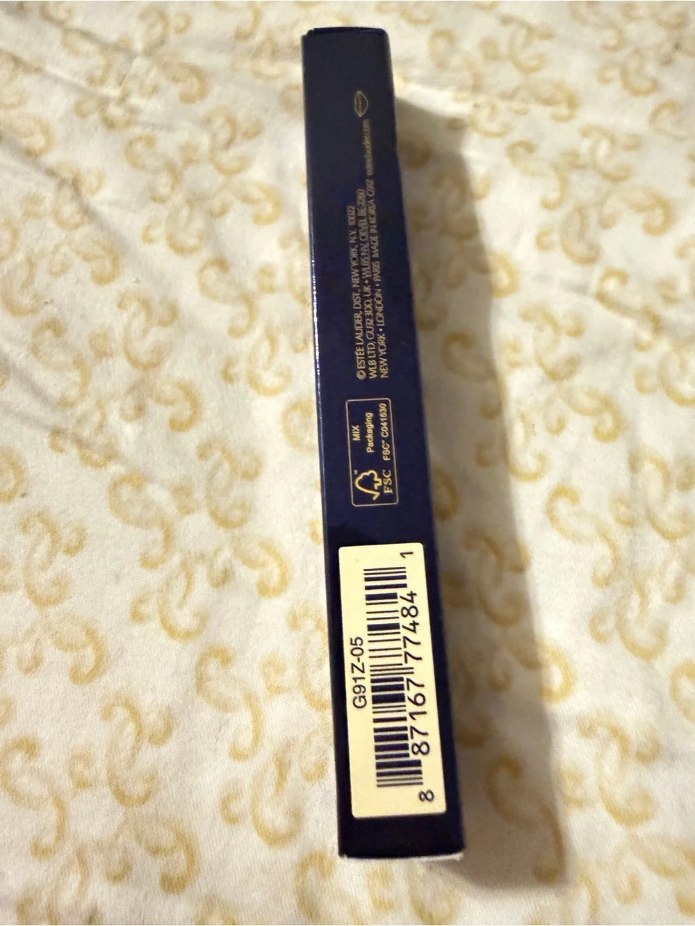 Estee Lauder label shows